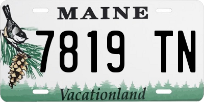 ME license plate 7819TN