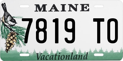 ME license plate 7819TO