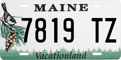 ME license plate 7819TZ