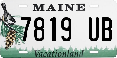 ME license plate 7819UB
