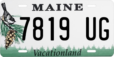 ME license plate 7819UG