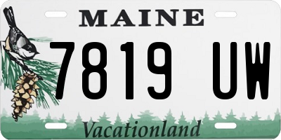 ME license plate 7819UW