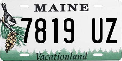 ME license plate 7819UZ