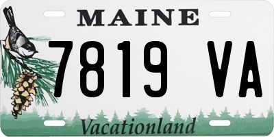 ME license plate 7819VA
