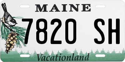 ME license plate 7820SH