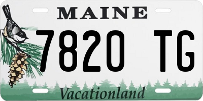 ME license plate 7820TG