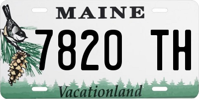 ME license plate 7820TH