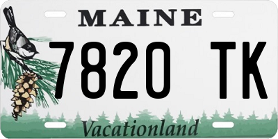 ME license plate 7820TK