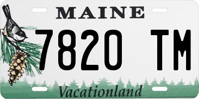 ME license plate 7820TM
