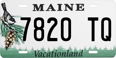 ME license plate 7820TQ