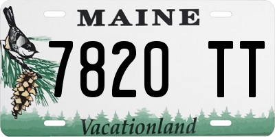 ME license plate 7820TT