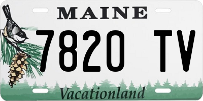 ME license plate 7820TV