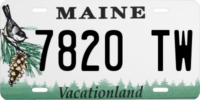 ME license plate 7820TW