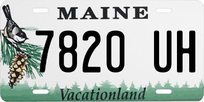 ME license plate 7820UH