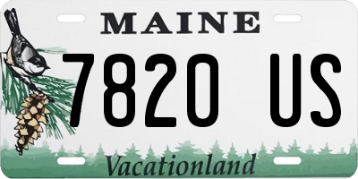 ME license plate 7820US