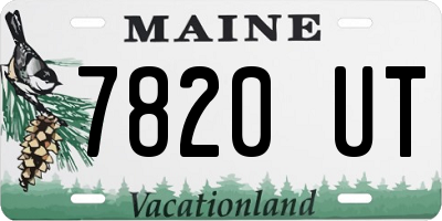 ME license plate 7820UT