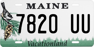 ME license plate 7820UU