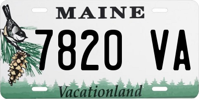 ME license plate 7820VA