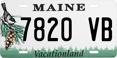 ME license plate 7820VB