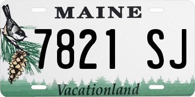 ME license plate 7821SJ