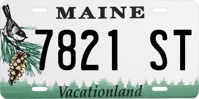 ME license plate 7821ST