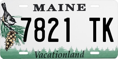 ME license plate 7821TK