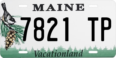 ME license plate 7821TP