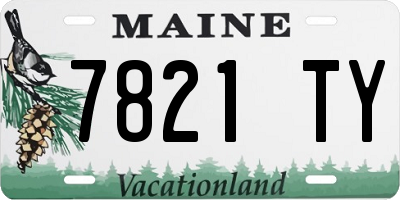 ME license plate 7821TY