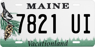ME license plate 7821UI