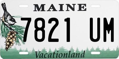 ME license plate 7821UM