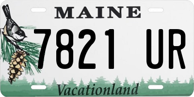 ME license plate 7821UR