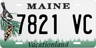 ME license plate 7821VC