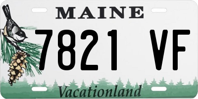 ME license plate 7821VF