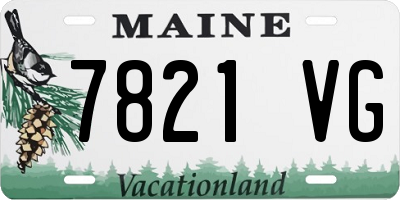 ME license plate 7821VG