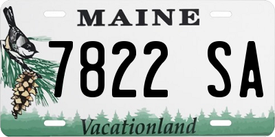 ME license plate 7822SA