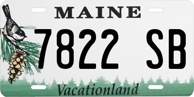 ME license plate 7822SB