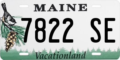 ME license plate 7822SE