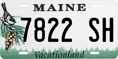 ME license plate 7822SH