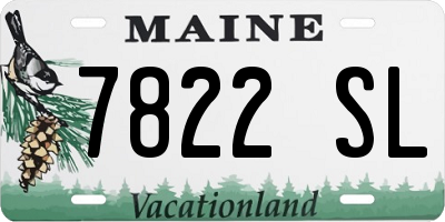 ME license plate 7822SL