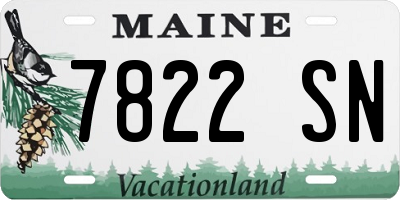 ME license plate 7822SN