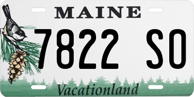 ME license plate 7822SO