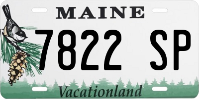 ME license plate 7822SP