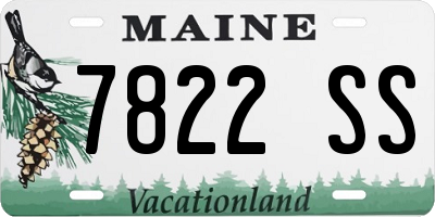 ME license plate 7822SS
