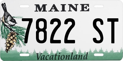 ME license plate 7822ST