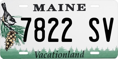 ME license plate 7822SV