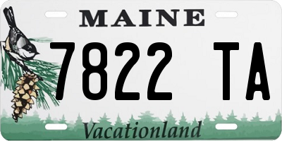 ME license plate 7822TA
