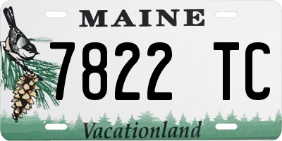 ME license plate 7822TC