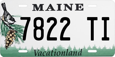 ME license plate 7822TI