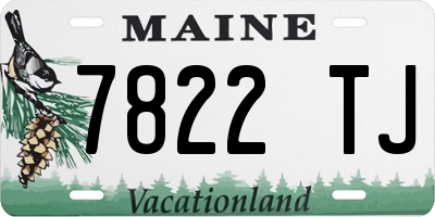 ME license plate 7822TJ