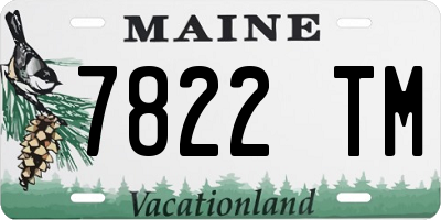 ME license plate 7822TM